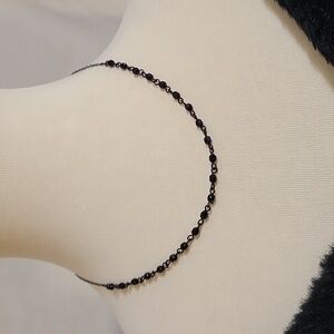 Dainty Black Beaded Necklace
